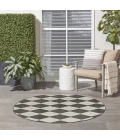 Nourison Positano Black POS04 6ft. Round Rug