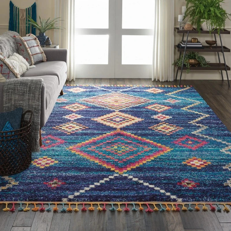 Nourison Home Nomad Blue NMD05 8ft.10in. x 12ft. Rect. Rug