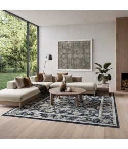 Nourison Home Dekor DEK09 Slate/Ivory 7 ft. 10 in. X 9 ft. 10 in. Area Rug
