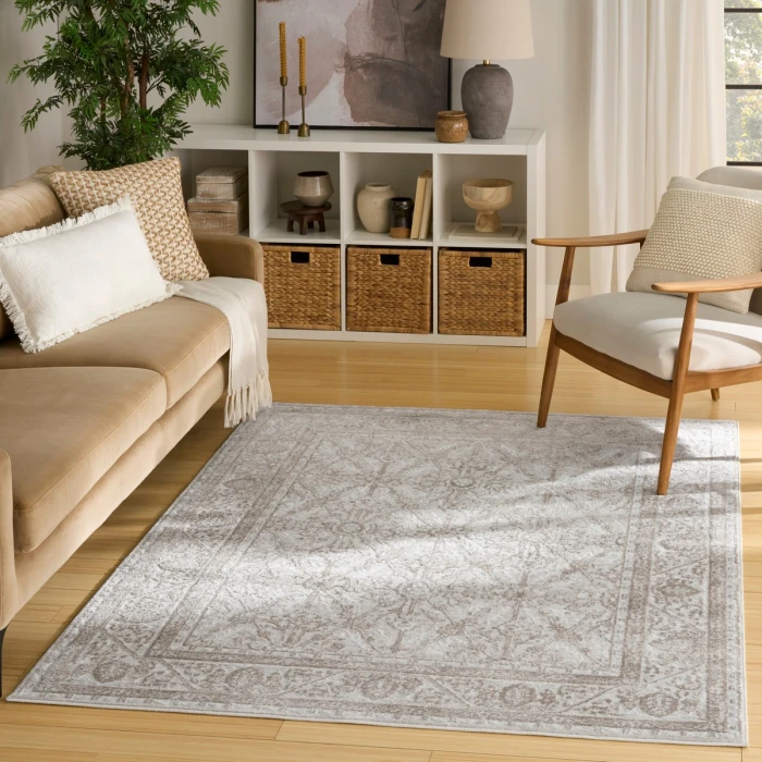 Nourison Dekor Grey DEK03 4 ft. X 6 ft. Rect. Rug