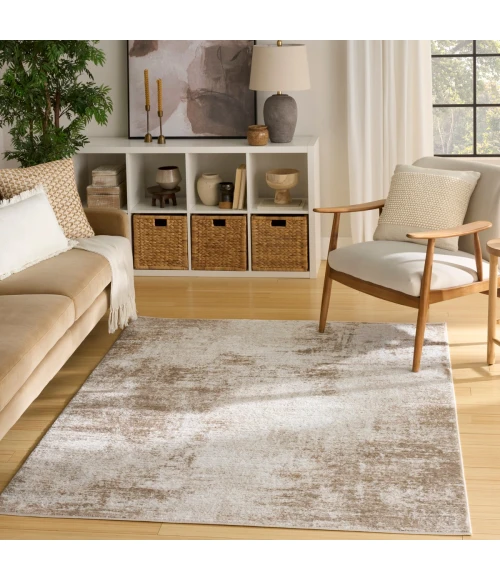 Nourison Dekor Ivory Taupe DEK07 5 ft. 3 in. X 7 ft. Rect. Rug