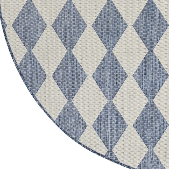 Nourison Positano Navy Blue POS04 12ft. Round Rug
