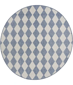 Nourison Positano Navy Blue POS04 12ft. Round Rug