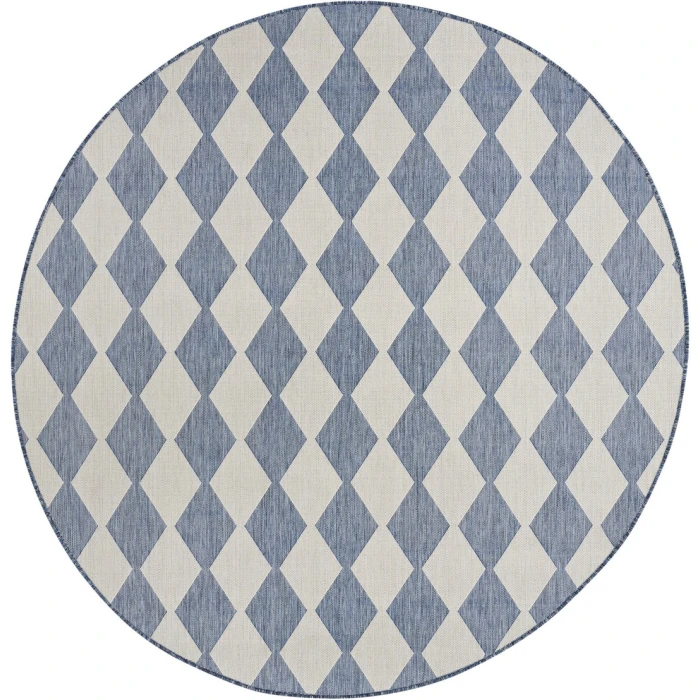 Nourison Positano Navy Blue POS04 12ft. Round Rug
