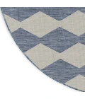 Nourison Positano Navy Blue POS04 6 ft. X Round Rug