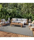 Nourison Courtyard Black White COU01 8 ft. X 10 ft. Rect. Rug