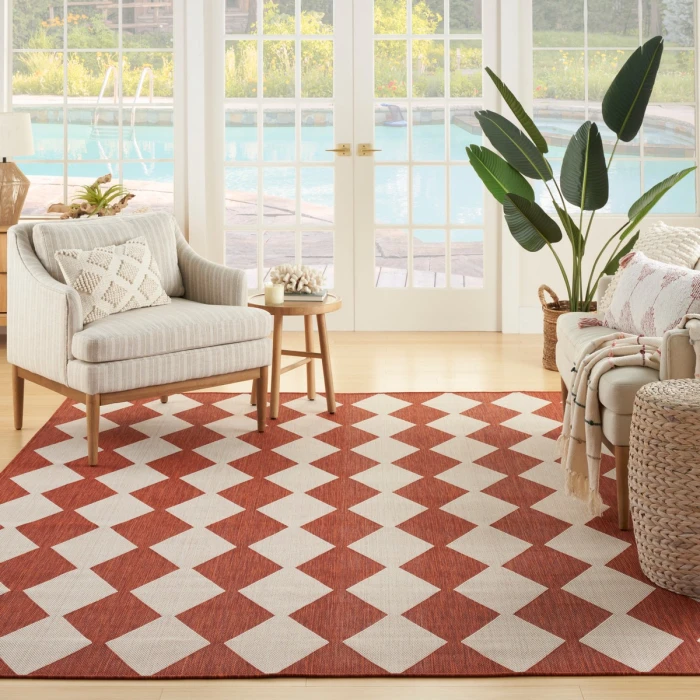 Nourison Positano Terracotta POS04 5 ft. X 7 ft. Rect. Rug