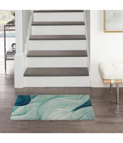 Nourison Prismatic Silver Green PRS42 2 ft. X 3 ft. Rect. Rug