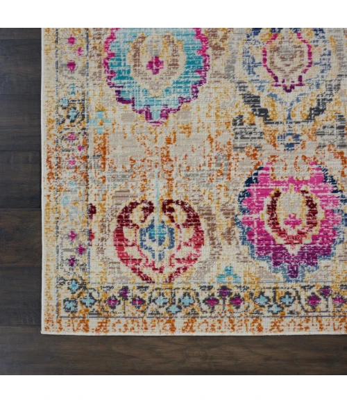 Nourison Vintage Kashan Ivory Multicolor VKA04 5ft.3in. x 7ft.10in. Rect. Rug