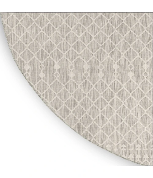 Nourison Positano Light Grey POS02 4ft. Round Rug