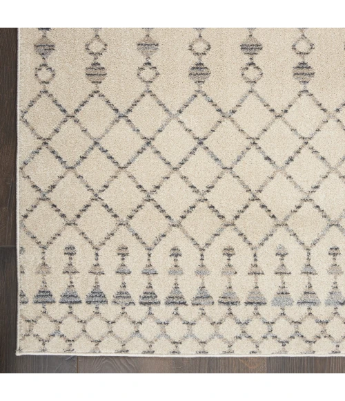 Nourison Palermo Beige Grey PMR03 2ft.2in. x 7ft.6in. Rect. Rug