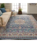 Nourison Vintage Kashan Blue VKA01 7ft. 10in. x 9ft. 10in. Rect. Rug