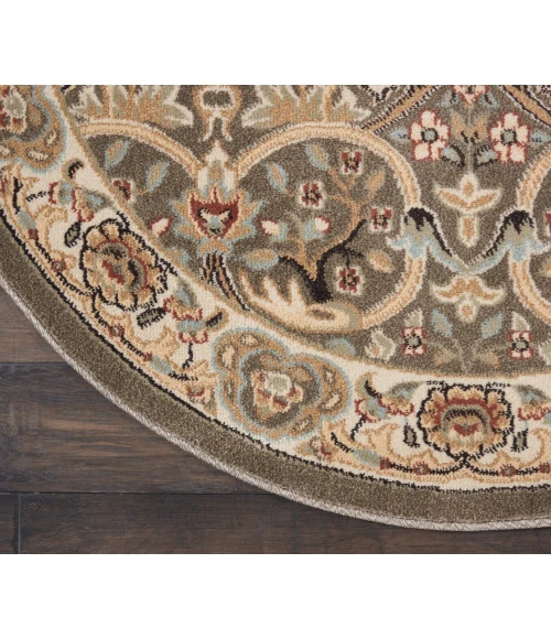Nourison Home Walden Grey WAL03 3ft.9in. x Round Round Rug