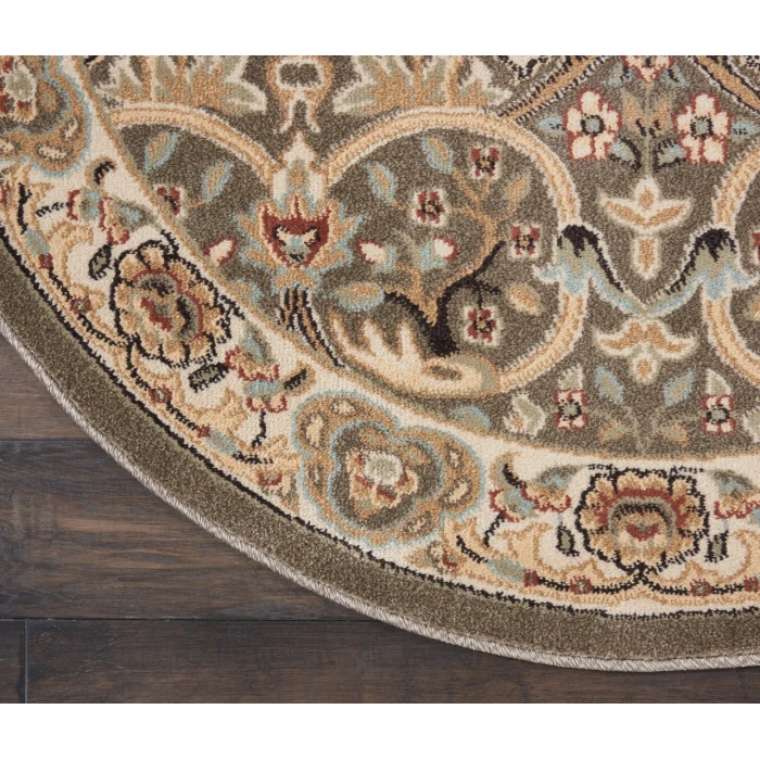 Nourison Home Walden Grey WAL03 3ft.9in. x Round Round Rug