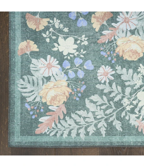 Nourison Home Botanical Washables Green BOT02 5ft. x 7ft. Rect. Rug
