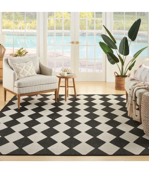 Nourison Positano Black POS04 9 ft. X 12 ft. Rect. Rug