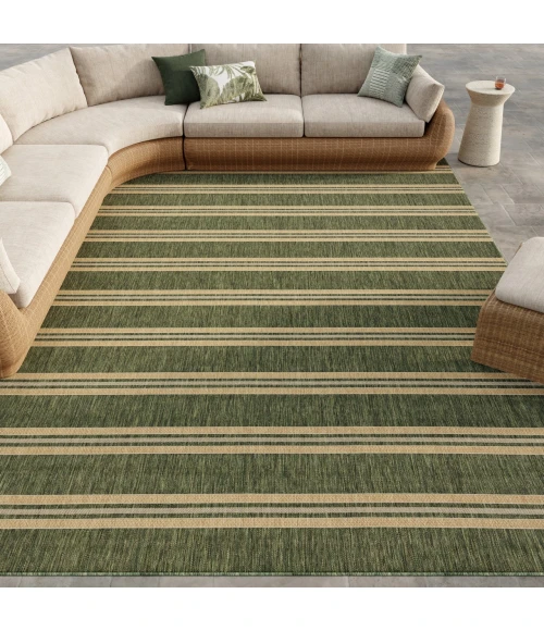 Nourison Home Horizon Indoor/Outdoor Green HOZ05 8ft. x 10ft. Rect. Rug