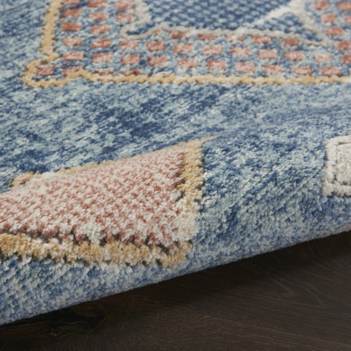 Nourison Quarry Blue QUA14 2ft.2in. x 10ft. Rect. Rug