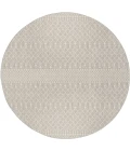 Nourison Positano Light Grey POS02 12ft. Round Rug