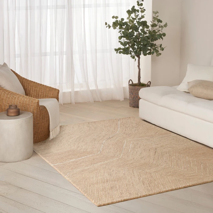 DKNY Pure Angles Camel ANG01 4 ft. X 6 ft. Rect. Rug