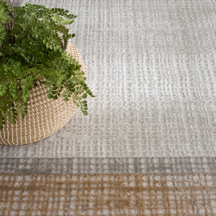 Nourison Dekor Grey DEK06 5 ft. 3 in. X 7 ft. Rect. Rug