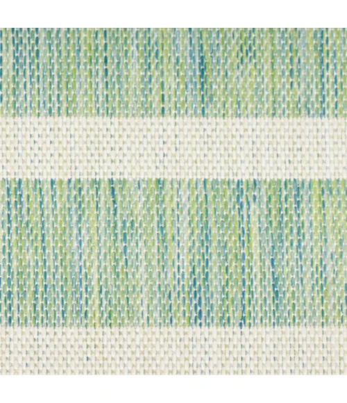 Nourison Positano Blue Green Ivory POS03 6 ft. X Round Rug