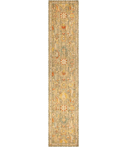 Nourison Home Antique Bloom Green ANB02 2ft.4in. x 12ft. Rect. Rug