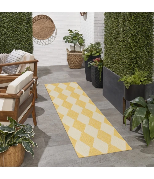 Nourison Positano Yellow POS04 2ft.2in. x 10ft. Rect. Rug