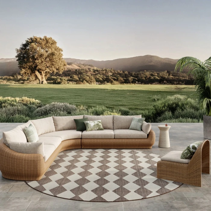 Nourison Positano Natural POS04 12ft. Round Rug