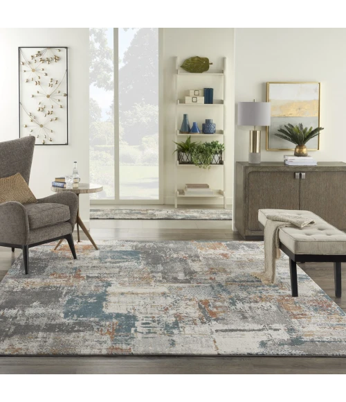 Nourison Home Tangra Grey TNR06 7ft.10in. x 9ft.10in. Rect. Rug