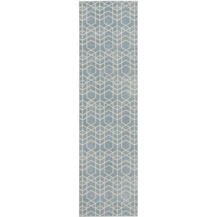 Nourison Home Washable Charm Blue WCH01 2ft.2in. x 8ft. Rect. Rug