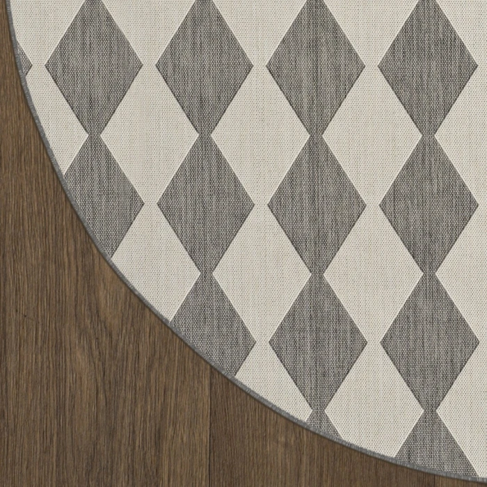 Nourison Positano Charcoal POS04 10ft. Round Rug