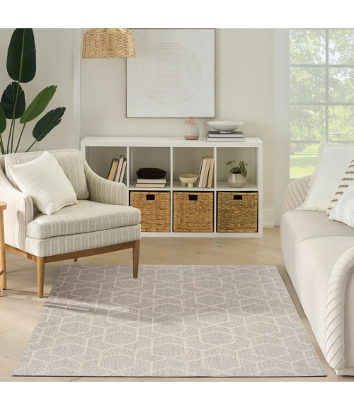 Nourison Horizon Indoor/Outdoor Grey HOZ01 5 ft. X 7 ft. Rect. Rug