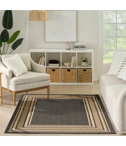 Nourison Home Horizon Indoor/Outdoor HOZ03 Charcoal 4 ft. X 6 ft. Area Rug