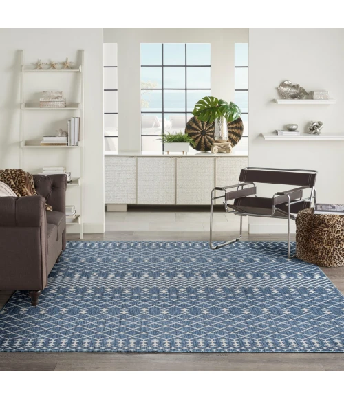 Nourison Positano Navy Blue POS02 8 ft. X 10 ft. Rect. Rug