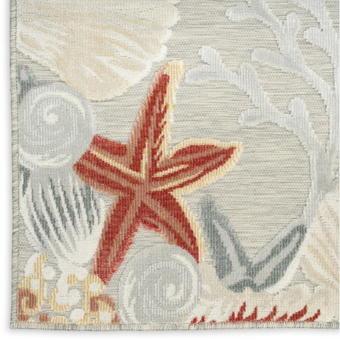 Nourison Home Suncoast Grey SNC04 5ft.3in. x 7ft.3in. Rect. Rug