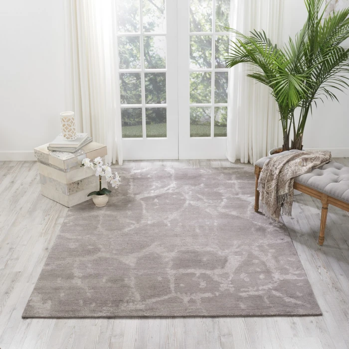 Nourison Silk Shadows Silver SHA02 6 ft. X 8 ft. Rect. Rug