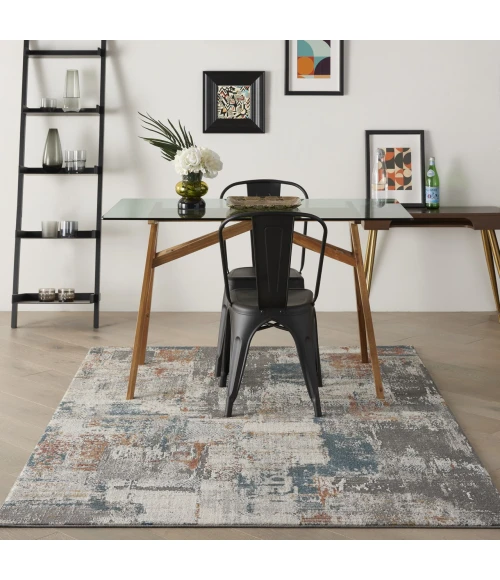 Nourison Home Tangra Grey TNR06 4ft. x 6ft. Rect. Rug