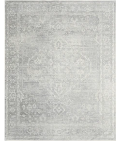 Nourison Astra Machine Washable Light Grey ASW11 10ft. x 14ft. Rect. Rug