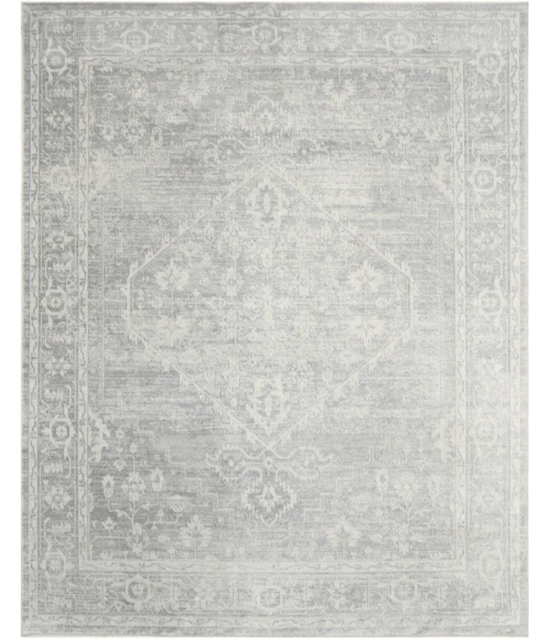 Nourison Astra Machine Washable Light Grey ASW11 10ft. x 14ft. Rect. Rug