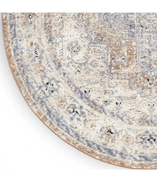 Nourison Nourison Essentials Persian Beige Blue NRE07 6 ft. X Round Rug