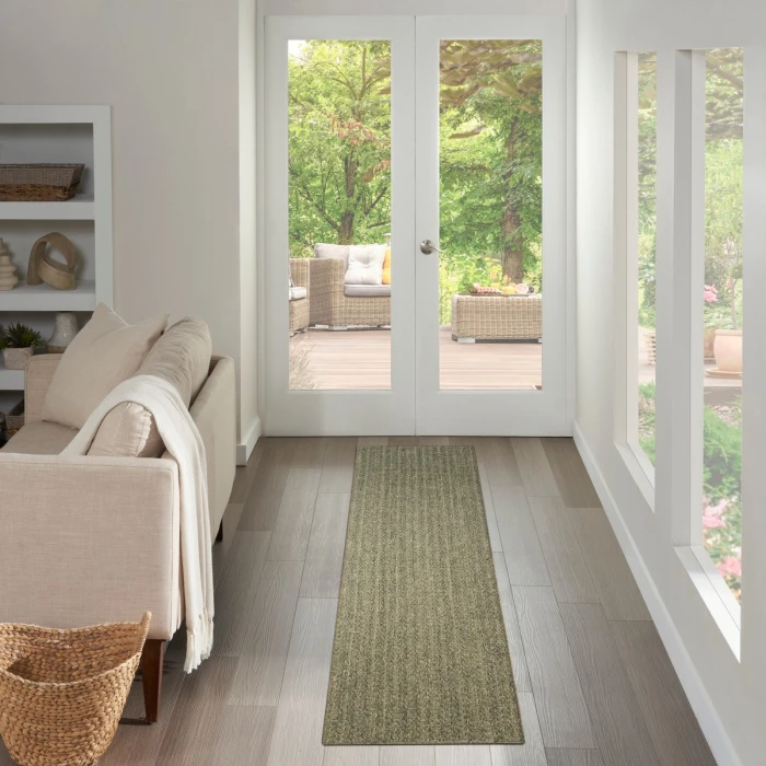 Nourison Tulum Olive TLM02 2 ft. 2 in. X 8 ft. Rect. Rug