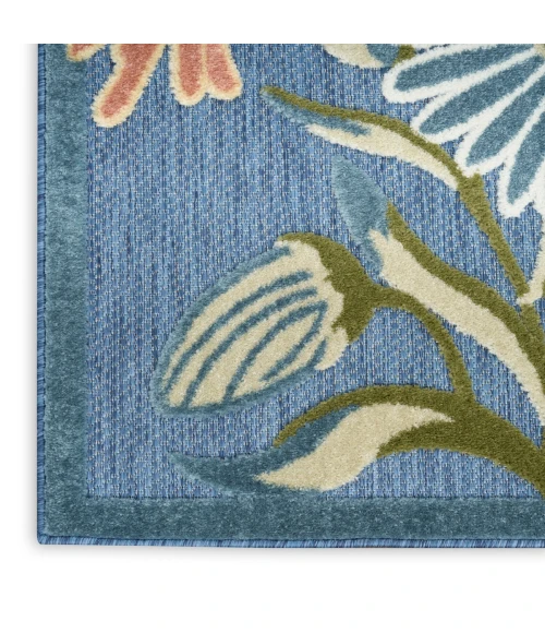 Nourison Aloha Blue Sage ALH33 5 ft. 3 in. X 7 ft. 5 in. Rect. Rug