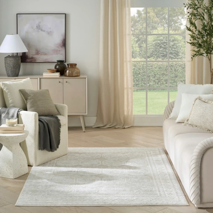 Nourison Dekor Ivory Beige DEK01 4 ft. X 6 ft. Rect. Rug