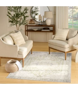 Nourison Home Vintage Washables VWS08 Green 4 ft. X 6 ft. Area Rug