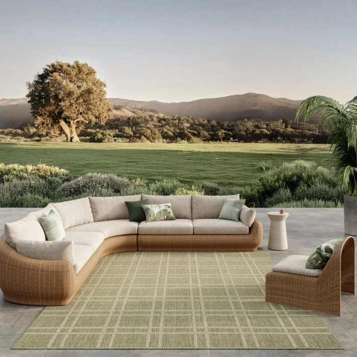 Nourison Home Horizon Indoor/Outdoor Green HOZ04 9ft. x 12ft. Rect. Rug