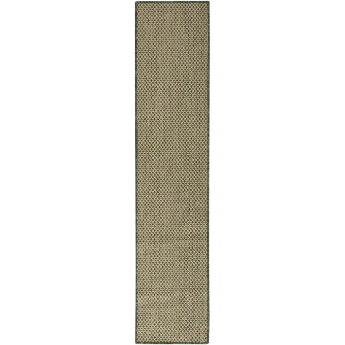 Nourison Home Courtyard Green COU01 2ft.2in. x 10ft. Rect. Rug