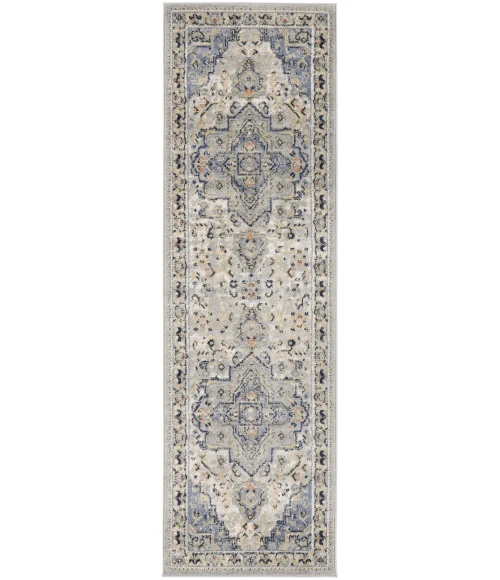 Nourison Nourison Essentials Persian Blue NRE07 2 ft. 2 in. X 10 ft. Rect. Rug