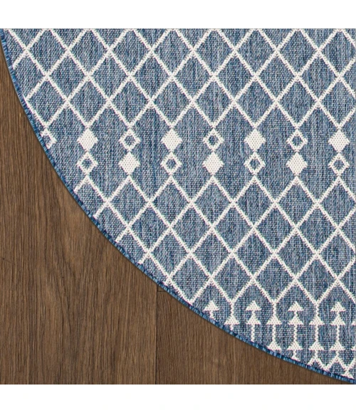 Nourison Positano Navy Blue POS02 10ft. Round Rug