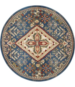 Nourison Home Karisma Blue KAR02 6ft. x Round Round Rug